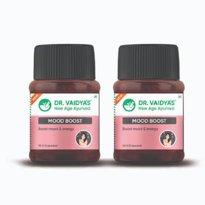 Dr. Vaidya's Mood Boost Capsules - To Improve Mood, Drive & Energy In Women | Ayurvedic(Pack of 2)