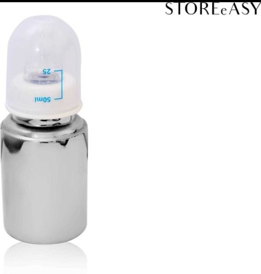 STOREeASY STAINLESS STYEEL MILK FEEDING BOTTLE.PACK OF 1PC(250ML).HIGH QUALITY STAINLESS STEEL USED IN THIS PRODUCT FOR SAFETY OF YOUR BABY. - 250 ml(Silver)