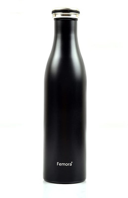 Femora 750 ml Steel Bottle(Pack of 1, Black)