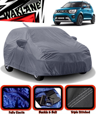 WAKLANE Car Cover For Maruti Suzuki Ignis 1.3 AMT Alpha (With Mirror Pockets)(Grey)