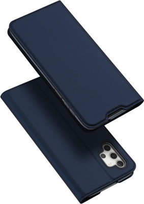 Dux Ducis Flip Cover for Samsung Galaxy M32 5G , Skin Pro Series Horizontal Flip Leather Case(Blue, Shock Proof)