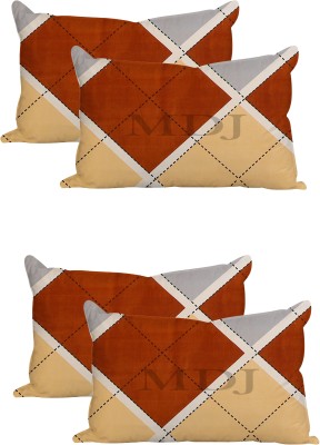 MDJ Microfiber Pillows Cover(Pack of 4, 43.18 cm*68.58 cm, Brown)