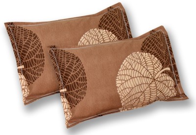 BRANOSD Polycotton Pillows Cover(Pack of 2, 43.18 cm*68.5 cm, Brown)