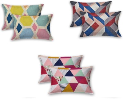 Jinaya's Cotton Pillows Cover(Pack of 6, 45.72 cm*68.58 cm, Multicolor)