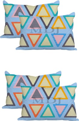 MDJ Printed Pillows Cover(Pack of 4, 43.18 cm*68.58 cm, Blue)