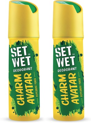 SET WET Charm Avatar Deodorant & Body Spray Perfume Deodorant Spray  -  For Men(300 ml, Pack of 2)
