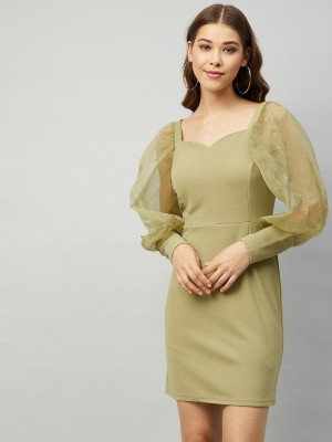 RARE Women Sheath Green Dress