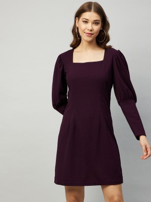 CARLTON LONDON Women A-line Purple Dress