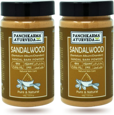 Panchkarma Ayurveda Pack Of 2 Herbal & Natural Sandalwood Powder For Fairness(200 g)