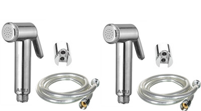 AMJ Bconti Health faucet (abs) with 1.5mtr flexible PVC Tube and Wall Hook - Set of 2 Health Faucet(Wall Mount Installation Type)