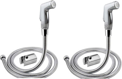 AMJ Jaquar Health faucet (abs) with 1.5mtr flexible SS Tube and Wall Hook - Set of 2 Health Faucet(Wall Mount Installation Type)