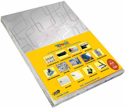 Kosh PVC spiral book binding sheet A/4(Set Of 100, Dark Grey with design)