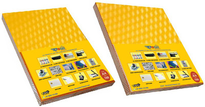 Kosh High Quality PVC spiral book binding sheet A/4(Set Of 200, Dark yellow + Transparent yellow)