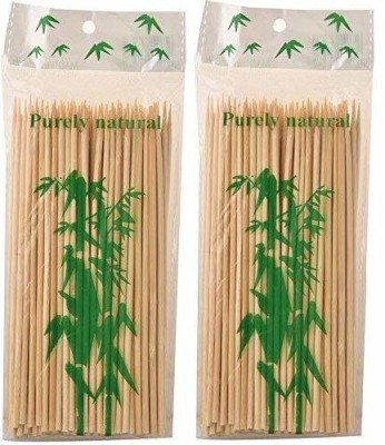 Raksha Retail TWI-Ambassador Bamboo Skewer Round 6 inch Bar-be-que/Sathay Stick (Pack of...