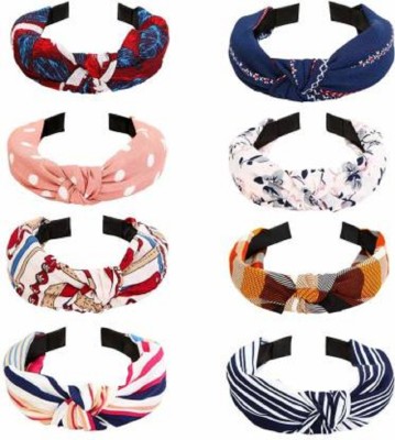 UNIQUE PARADISE Fashion Knotted Headbands for Women, 8 Pcs Bow Knot Headbands Girls Cross Knot Hair Bands Turban Wide Headbands Hair Accessories for Thin Thick Hair(Random) Hair Band (Multicolor) Hair Band(Multicolor)