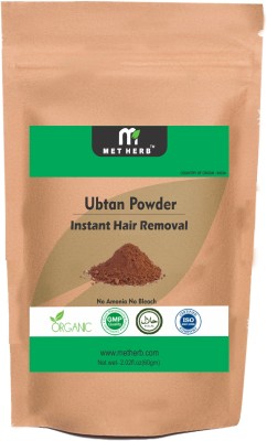 Metherb Utan Powder Instant Hair Removal product after 5 minutes Remove Hair Strips(60 g)