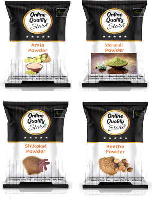 Online Quality Store Reetha + Amla + Shikakai + Mehandi_400g(400 g)