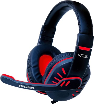 RPM Euro Games Gaming Headphones With Surround Sound Effect | Wired Wired Headset(Red, On the Ear)