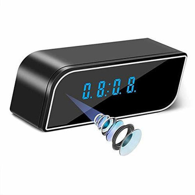 FEERO WiFi Camera Table Clock Wireless, 1080P HD Clock with Night Vision Watch Live Spy Camera(1 Channel)