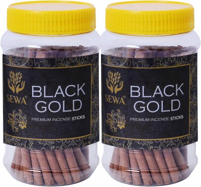 SEWA BLACK GOLD Charcoal Free Premium Dry Dhoop Sticks for Home & Office use (Pack of 2) 200 gm each Black Gold (Woody)(400, Set of 2)