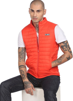 FLYING MACHINE Sleeveless Solid Men Jacket
