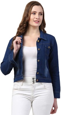 AYESHA CLOTHING 3/4th Sleeve Solid Women Denim Jacket