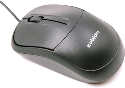 zebion DAZZLE Wired Ambidextrous Optical Mouse(USB 2.0, Black)