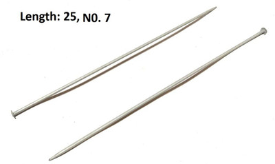 JAKEY Jak Store Classic Aluminium Knitting Needle Large Size - No 7, Length - 25Cm, Dia - 4.50mm, Woolen Artefacts Like Sweaters, Muflers, Caps Etc, Pair of 1 Hand Sewing Needle(Knitting Needle Needle 7 Pack of 2) JAKEY Jak Store Classic Aluminium Knitting Needle Large Size - No 7, Length - 25Cm, Dia - 4.50mm, Woolen Artefacts Like Sweaters, Muflers, Caps Etc, Pair of 1 Hand Sewing Needle(Knitting Needle Needle 7 Pack of 2)