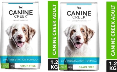 Canine Creek Adult Grain Free Dog Food 1.2kg*2=2.4Kg Chicken Chicken 2.4 kg (2x1.2 kg) Dry Adult Dog Food