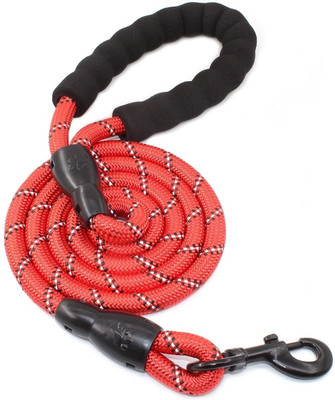 24x7eMall Braided 5 Ft, Strong Dog Leash with Comfortable Padded Handle and Highly Reflective Threads for Small Medium and Large Dogs. (Red) 150 cm Dog Cord Leash(Red)