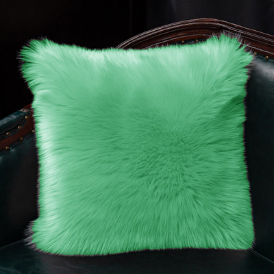 PICKKART Microfibre Solid Cushion Pack of 1(Light Green)