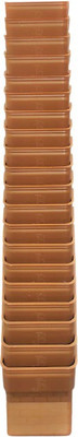 HOIVA BROWN 5.5 INCH Vertical Wall Garden Planter for Indoor/outdoor Easy to Hang & Fill Plant Container Set(Pack of 10, Plastic)