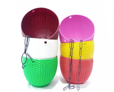 VirajSanchi Virajsanchi Plant Container Plant Container Set(Pack of 6, Plastic)