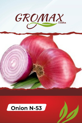 Gromax India Onion N-53 With Free Try Me Seeds Pack Seed(40 per packet)