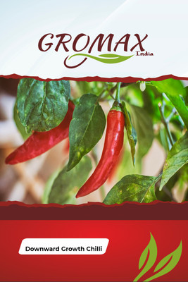 Gromax India Downward Growth Chilli With Free Try Me Seeds Pack Seed(40 per packet)