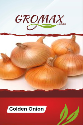 Gromax India Golden Onion Seeds With Free Try Me Seeds Pack Seed(40 per packet)