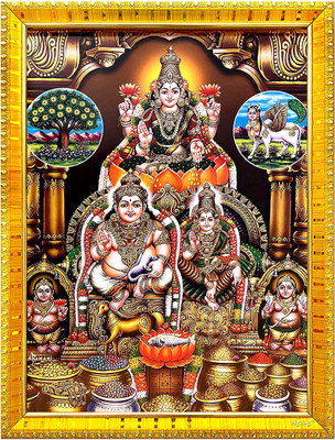 Zig Zag Goddess Kubera Lakshmi Religious Frame