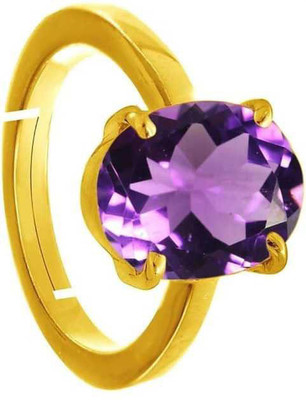 TECHCUTESTORE Brass Amethyst Ring