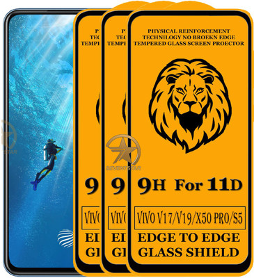 SEVEN7STAR Edge To Edge Tempered Glass for Vivo V17, Vivo V19, Realme X50 Pro(Pack of 3)