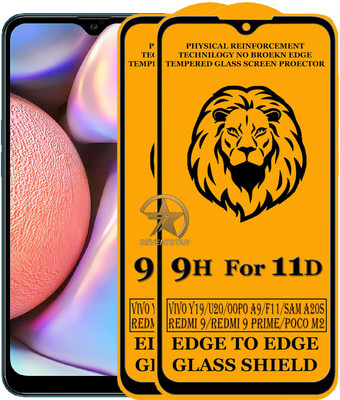 HQ Protection Edge To Edge Tempered Glass for Vivo Y19, Vivo U20, Oppo A9 2020, Oppo F11, Samsung Galaxy A20s, Mi Redmi 9, Mi Redmi 9 Prime, POCO M2(Pack of 2)