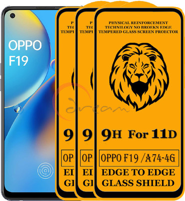 Dream Edge To Edge Tempered Glass for Oppo F19, Oppo A74-4G(Pack of 3)