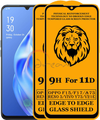 Dream Edge To Edge Tempered Glass for Oppo F15, Oppo F17, Oppo Reno 3, Vivo Y73, Vivo V21e(Pack of 2)