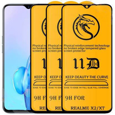 Cloudza Edge To Edge Tempered Glass for Realme X2, Realme XT(Pack of 1)