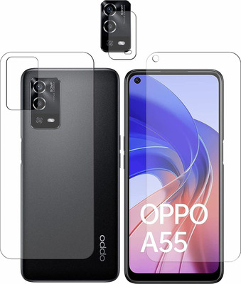 Anaya Front and Back Screen Guard for Oppo A55(Pack of 3)