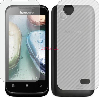 ZINGTEL Front and Back Screen Guard for LENOVO A369I (Front Matte Finish & Back 3d Carbon Fiber)(Pack of 2)
