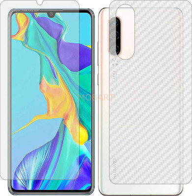 MOBART Front and Back Tempered Glass for HUAWEI HONOR P30 (Front Matte Finish & Back 3d Carbon Fiber)(Pack of 2)