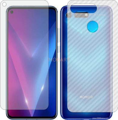 MOBART Front and Back Tempered Glass for HUAWEI HONOR VIEW 20 (Front Matte Finish & Back 3d Carbon Fiber)(Pack of 2)
