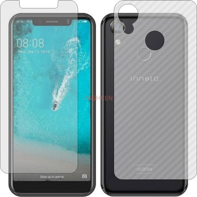 Fasheen Front and Back Tempered Glass for IVOOMI INNELO 1 (Front Matte Finish & Back 3d Carbon Fiber)(Pack of 2)