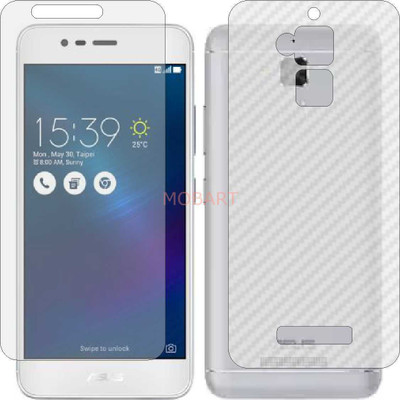 MOBART Front and Back Tempered Glass for ASUS ZENFONE 3 MAX 5.2 (Front Matte Finish & Back 3d Carbon Fiber)(Pack of 2)