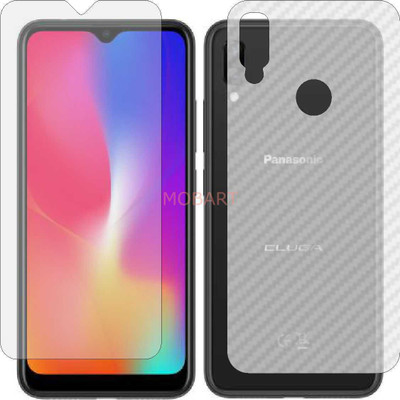 MOBART Front and Back Tempered Glass for PANASONIC ELUGA RAY 610 (Front Matte Finish & Back 3d Carbon Fiber)(Pack of 2)